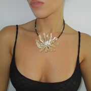 The Brown Seashell Floral Necklace - BERNA PECI JEWELRY