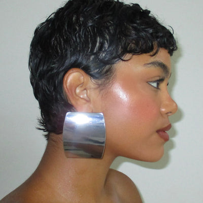 The Silver Maxi Bar Earrings - BERNA PECI JEWELRY