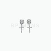925 Silver Cross Stud Earrings - BERNA PECI JEWELRY