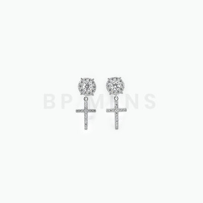 925 Silver Cross Stud Earrings - BERNA PECI JEWELRY