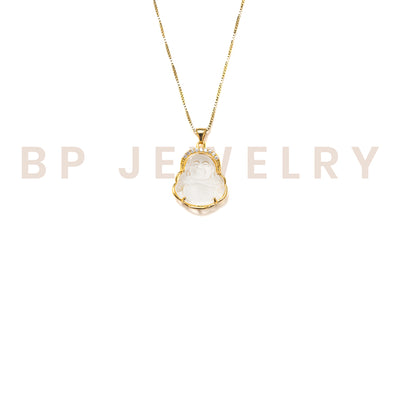 New Gold Crystal Buddha Necklace - BERNA PECI JEWELRY