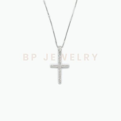 All Silver Cross Necklace - BERNA PECI JEWELRY