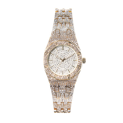Gold Iced Out Watch - BERNA PECI JEWELRY