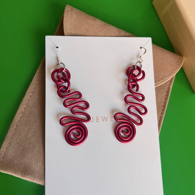 The Red Swirl Earrings - BERNA PECI JEWELRY