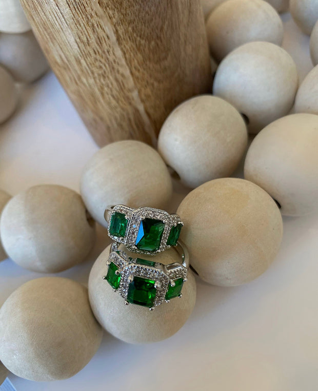Triple Emerald Ring - BERNA PECI JEWELRY
