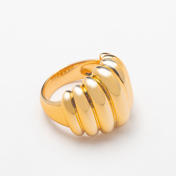 Gold Collection Staple Ring - BERNA PECI JEWELRY