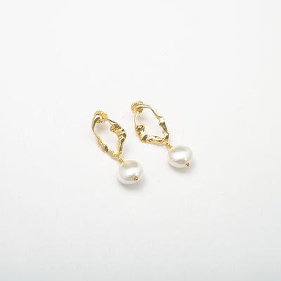 Melted Pearl Earrings - BERNA PECI JEWELRY