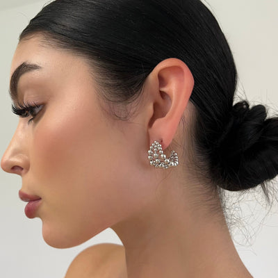The Chrome Mini Beaded Earrings - BERNA PECI JEWELRY