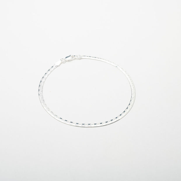 Abstract Silver Snake Anklet - BERNA PECI JEWELRY