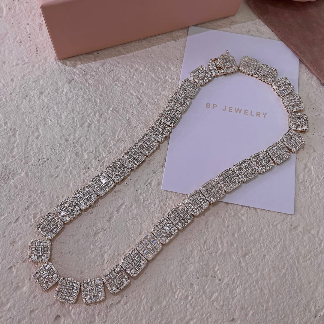 アクセサリー Glitter Baguette Tennis Chain Necklace 04A1CD3A-5EF8-4CC3-8C2B-