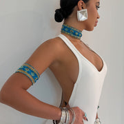 The Turquoise Beaded Necklace&Cuff - BERNA PECI JEWELRY