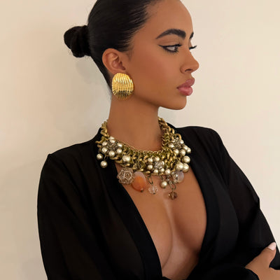 The Olive Beaded Choker - BERNA PECI JEWELRY