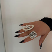 Left Chrome Mega Swirl Band - BERNA PECI JEWELRY