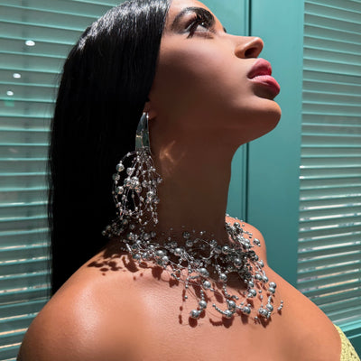The Chrome Bubble Abstract Necklace - BERNA PECI JEWELRY