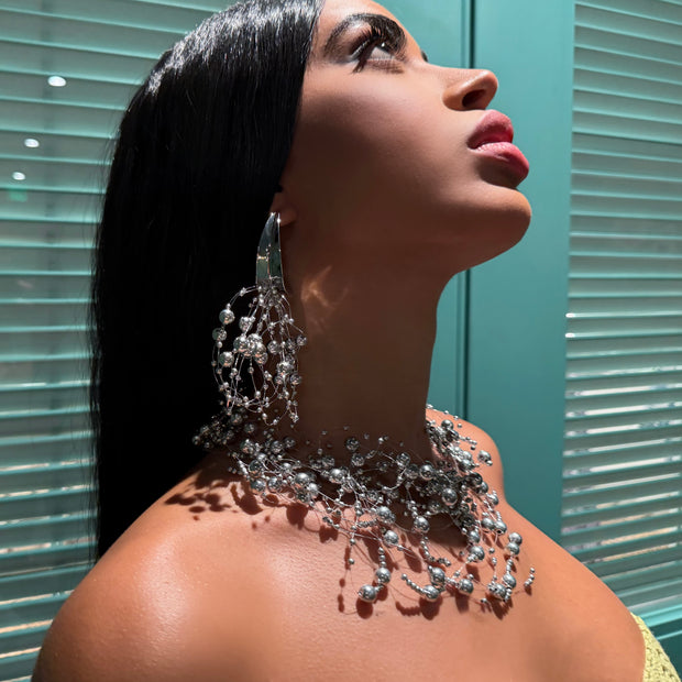The Chrome Bubble Abstract Necklace - BERNA PECI JEWELRY