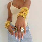 Left Gold Dot Band - BERNA PECI JEWELRY