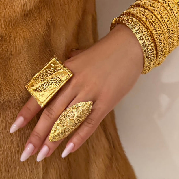The Maxi Gold Melted Rings - BERNA PECI JEWELRY