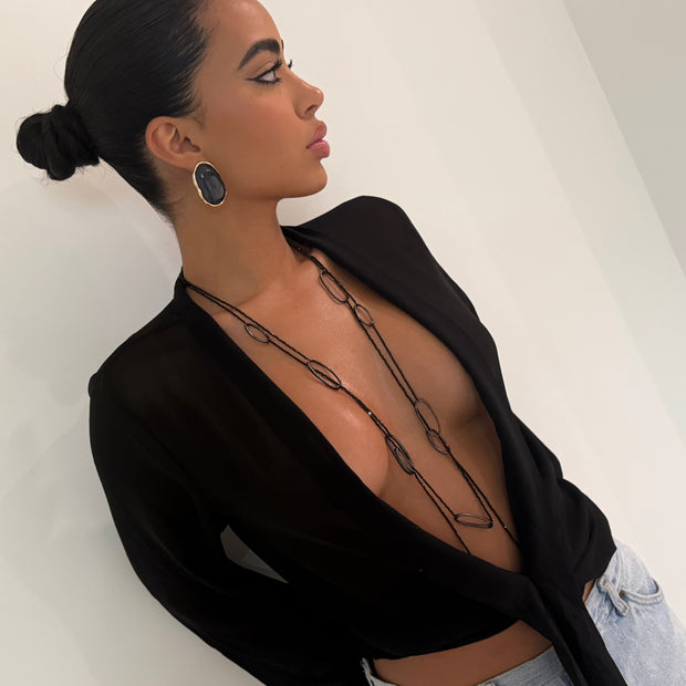 The Black Links Necklace - BERNA PECI JEWELRY