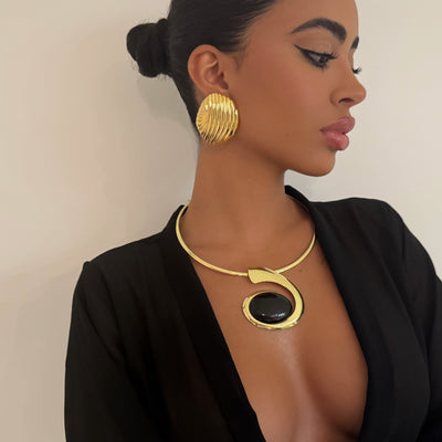 The Black Ring Neckalce - BERNA PECI JEWELRY