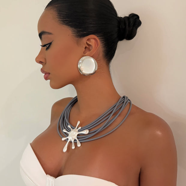 The Silver Splash Necklace - BERNA PECI JEWELRY