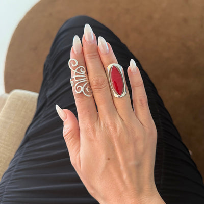 Left Swirl Chrome Band - BERNA PECI JEWELRY