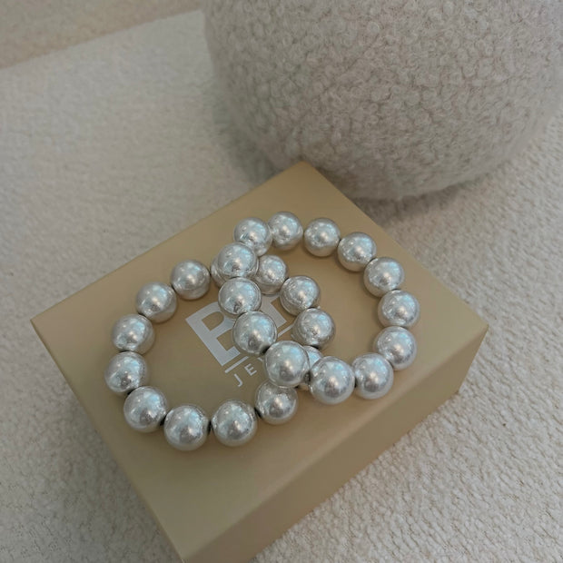 The Chrome Stretchy Ball Bracelet - BERNA PECI JEWELRY