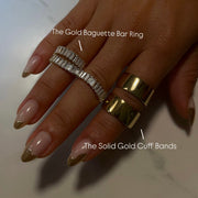 The Gold Baguette Bar Ring - BERNA PECI JEWELRY