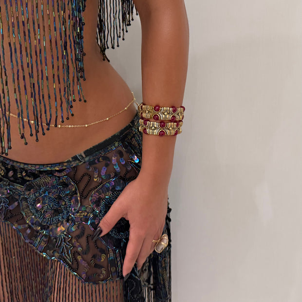 The Maroon Dot Bangles - BERNA PECI JEWELRY