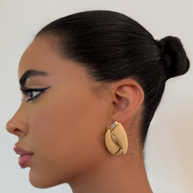 The Nude Horn Studs - BERNA PECI JEWELRY