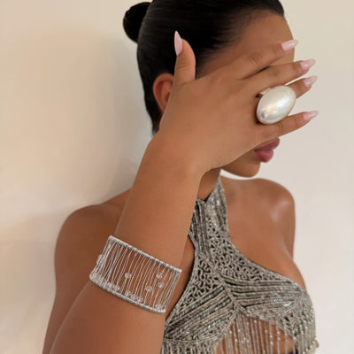 The Bubble Silver Cuff - BERNA PECI JEWELRY