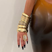 3 Set Jumbo Gold Bangle Set - BERNA PECI JEWELRY