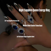 Left Top Sapphire Princess Cut - BERNA PECI JEWELRY