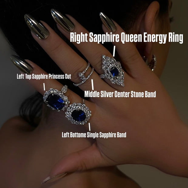 Left Top Sapphire Princess Cut - BERNA PECI JEWELRY