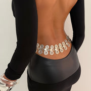 Chrome Handmade Swirl Belly Chain - BERNA PECI JEWELRY