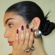 The Chrome Circular Swirl Studs - BERNA PECI JEWELRY