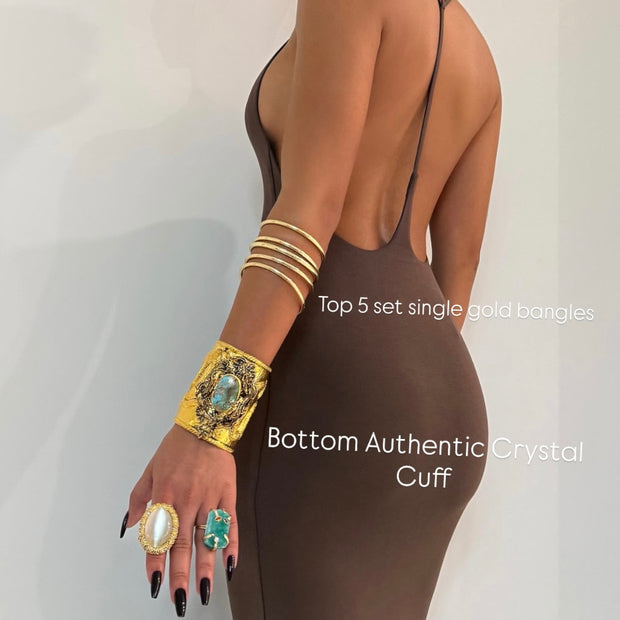 Top 5 Set Single Gold Bangles - BERNA PECI JEWELRY