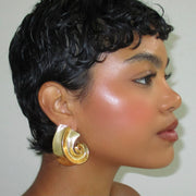 The Gold Maxi Swirl Earrings - BERNA PECI JEWELRY