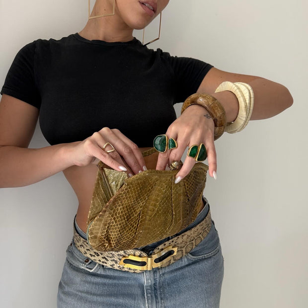 The Gold Melting Green Rings - BERNA PECI JEWELRY