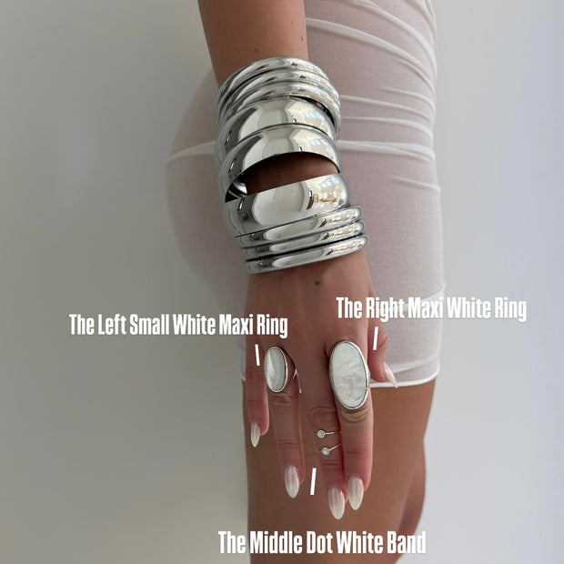 The White Maxi Rings - BERNA PECI JEWELRY