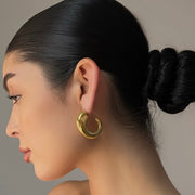 The Brooke Large Gold Earring - BERNA PECI JEWELRY
