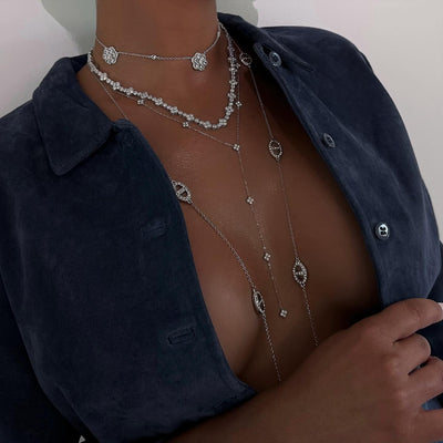 The Cross Tennis Necklace Stack - BERNA PECI JEWELRY