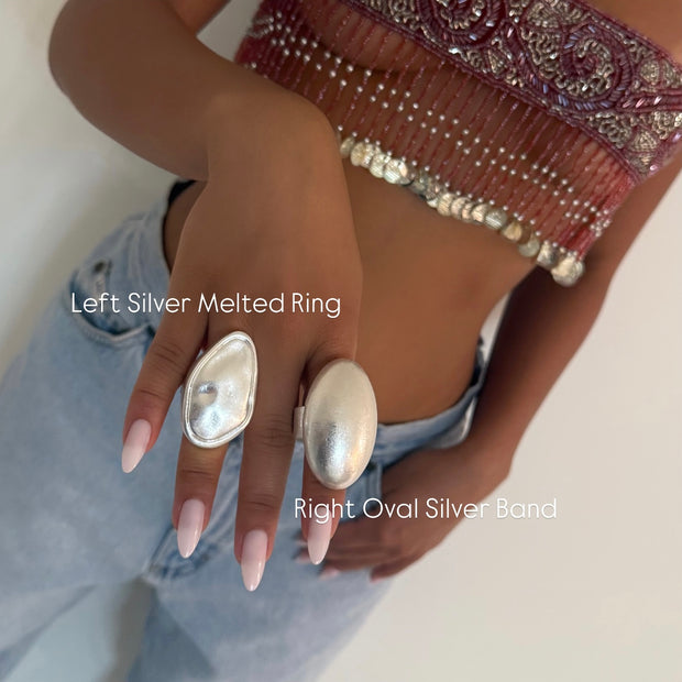 The Silver Dramatic Rings - BERNA PECI JEWELRY