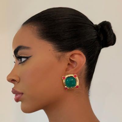 The Green Queen Stud - BERNA PECI JEWELRY