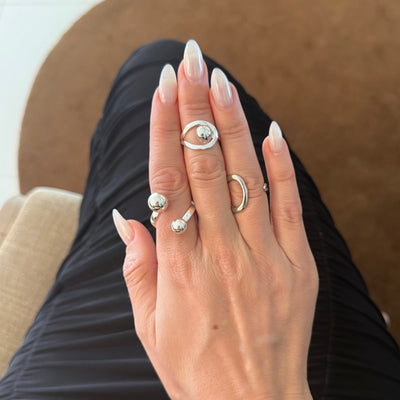 Chrome Ball Collection Bands - BERNA PECI JEWELRY