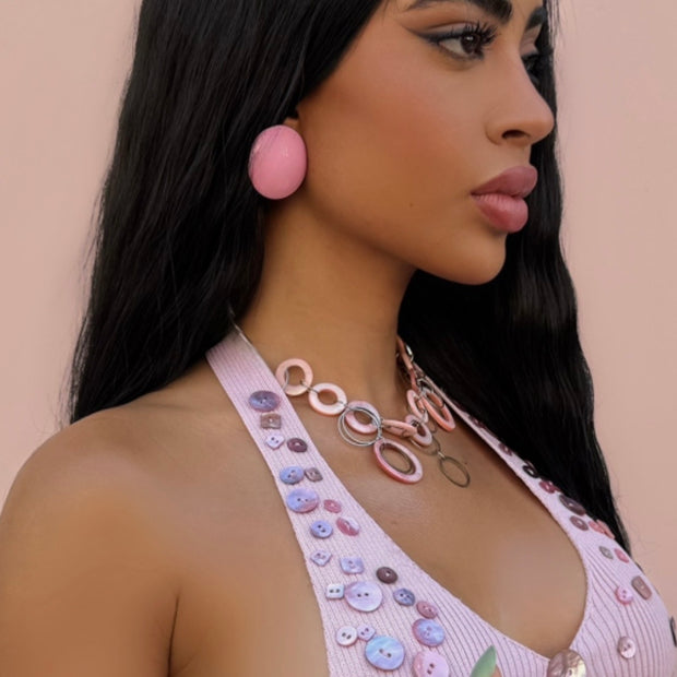 Barbie Pink Stud Earrings - BERNA PECI JEWELRY