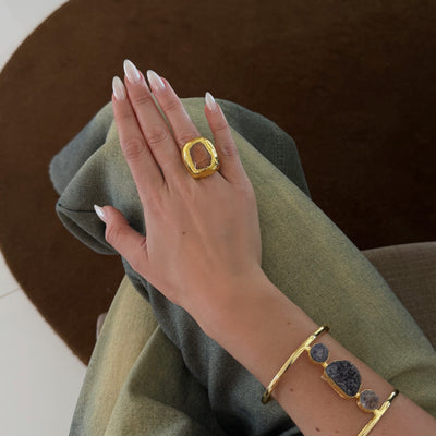 The Square Melting Rose Ring - BERNA PECI JEWELRY