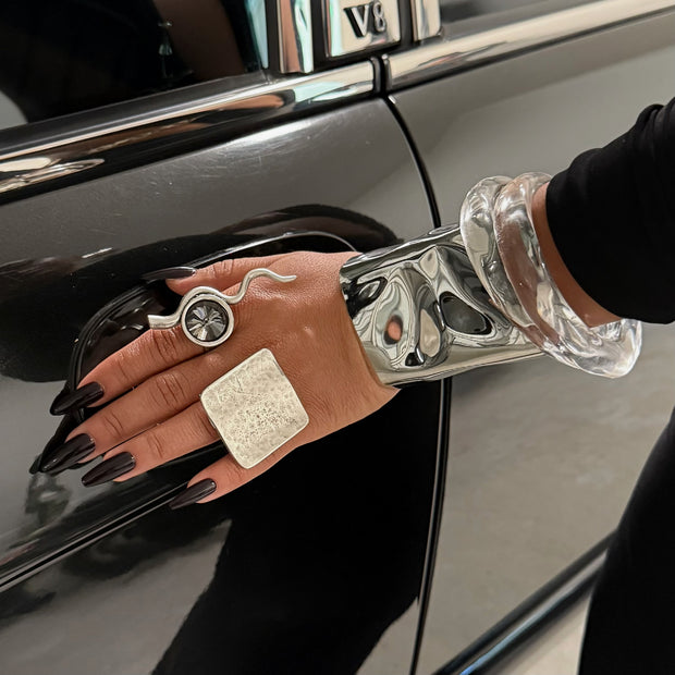 Swirl Mega Stone Band - BERNA PECI JEWELRY