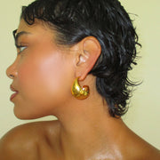 The Gold Chunky Hoops - BERNA PECI JEWELRY