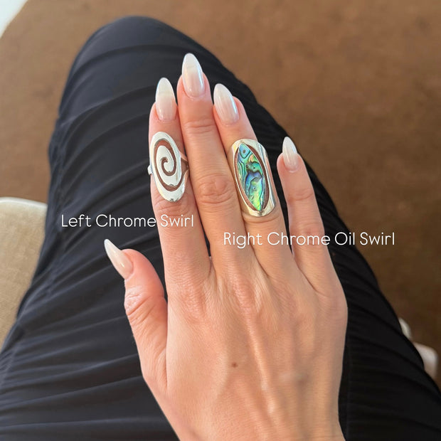 Left Chrome Swirl - BERNA PECI JEWELRY