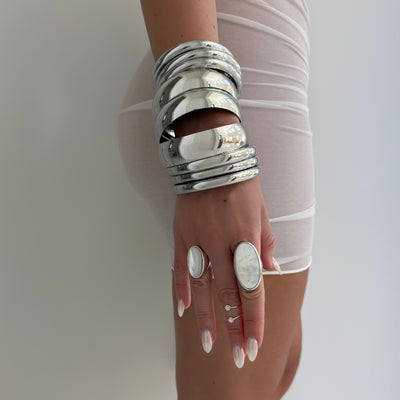 The White Maxi Rings - BERNA PECI JEWELRY